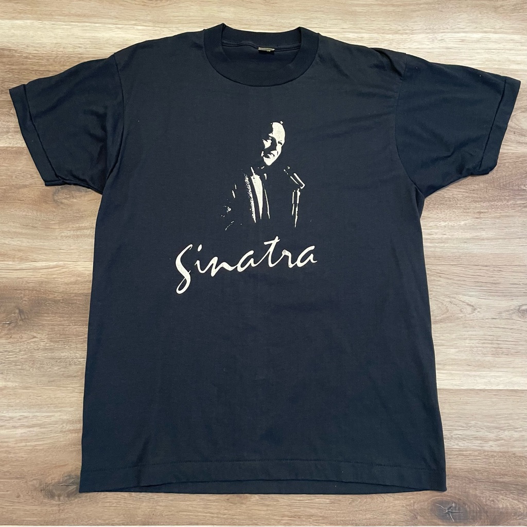 Vintage 80s Frank Sinatra Graphic T-Shirt Screen Stars Single Stitch Large
